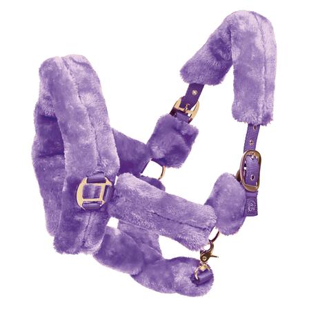 Rose Gold Fleece Shipping Halter PURPLE