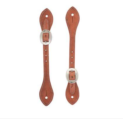 Flared Harness Leather Spur Straps
