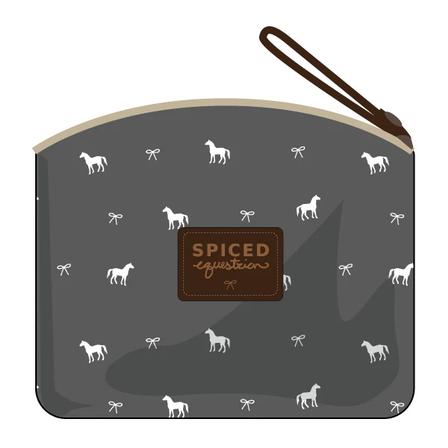 Pony Print Makeup Bag GREY