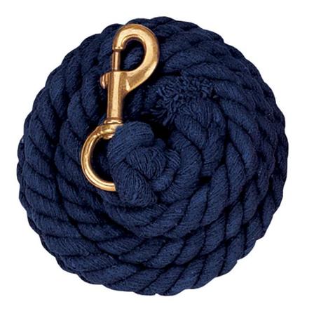 Cotton Lead Rope with Brass Plated Snap NAVY