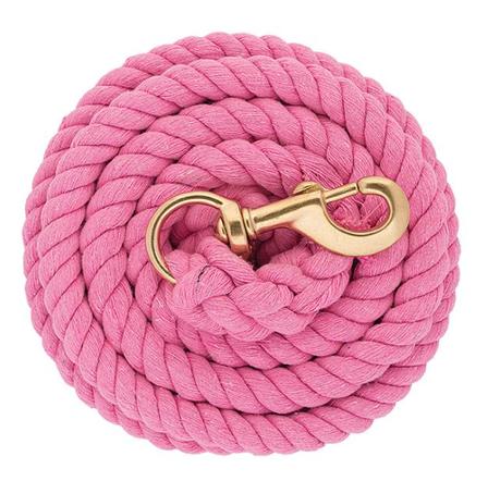 Cotton Lead Rope with Brass Plated Snap PINK