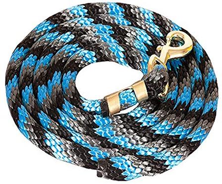 Poly Lead Rope with Bolt Snap BLK/TURQ/SILV