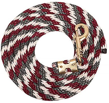 Poly Lead Rope with Bolt Snap GREY/BURG/CREAM