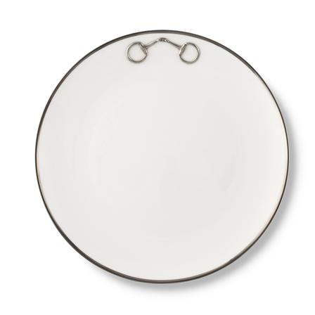 Pewter Bit Bone China Dinner Plate