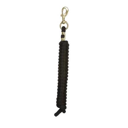 Poly Lead Rope with Brass Snap - 10' BLACK