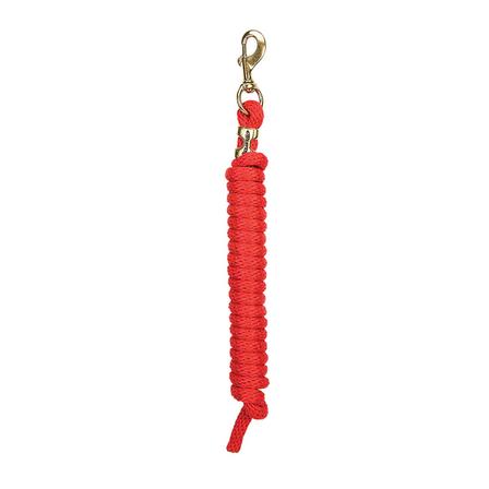 Poly Lead Rope with Brass Snap - 10' RED