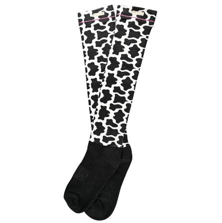 Padded Cow Print Boot Sock