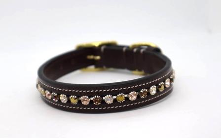 Peaches and Cream Dog Collar BROWN