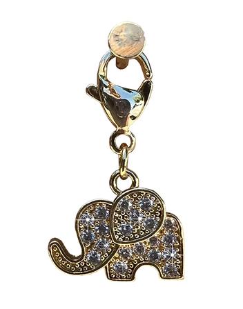 Sparkly Elephant Braid Charm