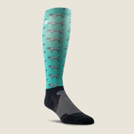 AriatTek Slim Printed Boot Sock HOUND_DOG