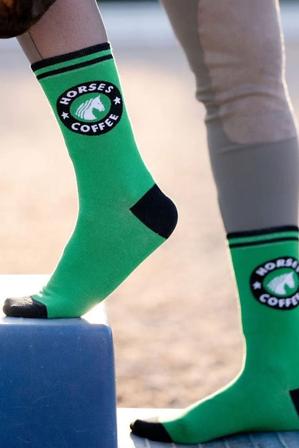 Horses + Coffee - Crew Sock