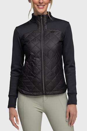 Quilted Full Zip Jacket - Black BLACK