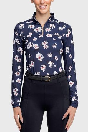 Long Sleeve 1/4 Zip - Navy Floral