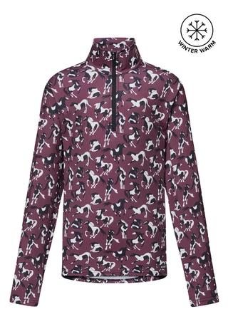 Kids On Course 1/4 Zip Fleece Tech Top VINEYARD_MOD_MARES