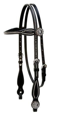 Back in Black Browband Headstall