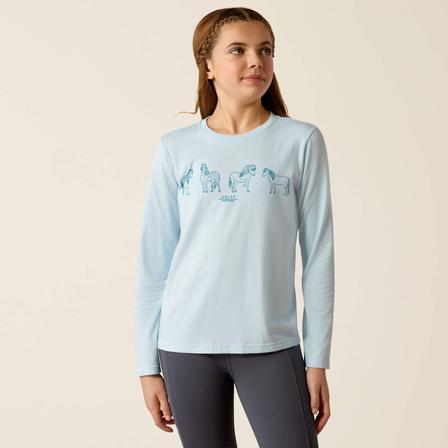 Pony Squad Long Sleeve T-Shirt CERULEAN_HEATHER