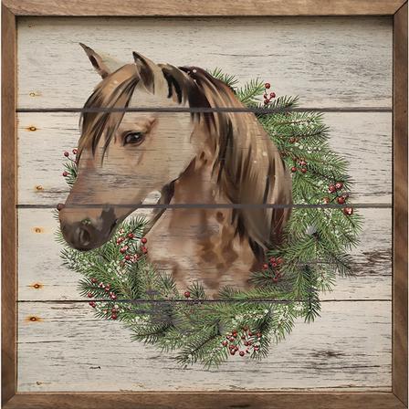 Horse with Wreath | Wall Decor