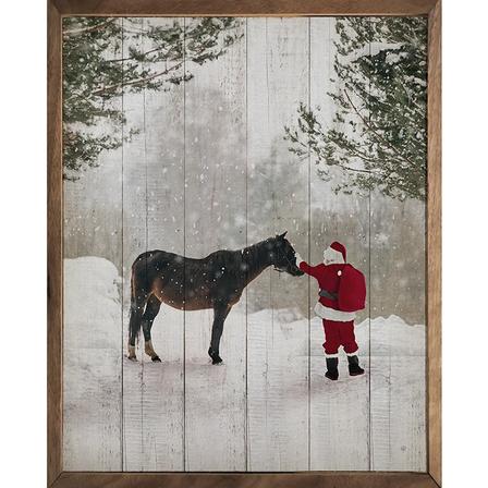 Santa with Horse | Wall Decor