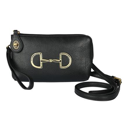 Vintage Snaffle Bit Crossbody Bag BLACK