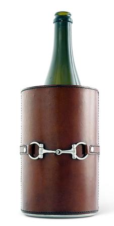 Genuine Leather and Bit Wine Bottle Chiller 