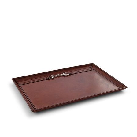 Genuine Leather Equestrian Catchall Tray