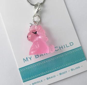 Glow in the Dark Unicorn Bridle Charm PINK