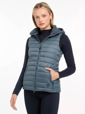 Tilly Hooded Puffer Vest PETROL