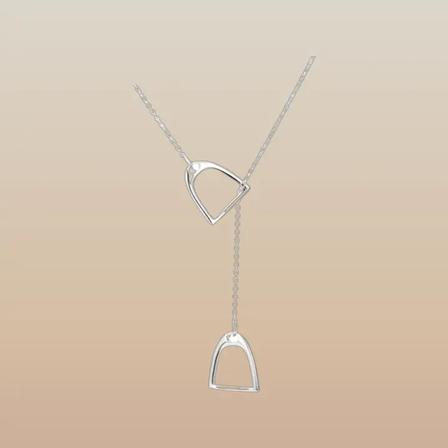 Sterling Silver Stirrup Necklace