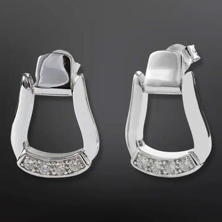 Sterling Silver Western Stirrup Earrings