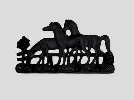 Horse Family Key Rack | Black