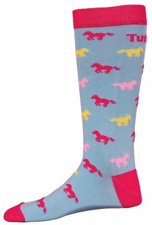 Children's Neon Pony Socks NEON_BLUE