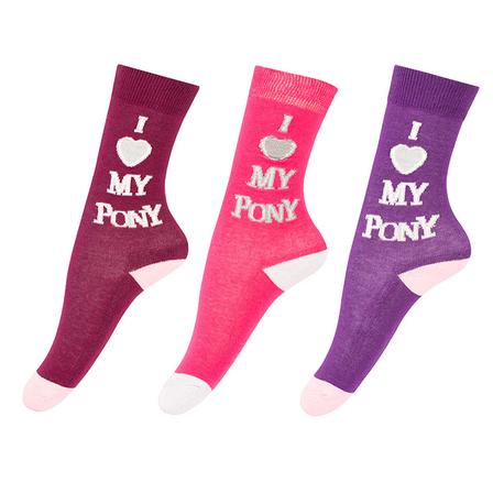 Children's I Love My Pony Socks | 3 Pack