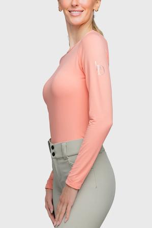 Long Sleeve Coral Crewneck  Shirt