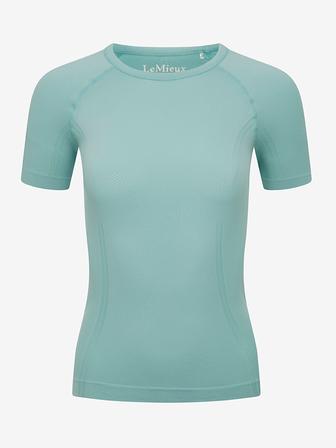 Britney Seamless Short Sleeve Top AQUA