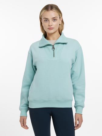 Keira Quarter Neck Sweatshirt AQUA