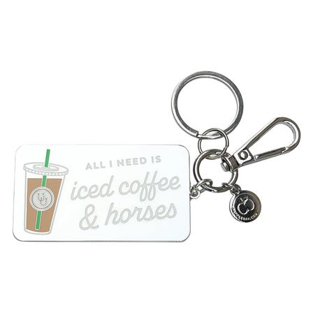 Iced Coffee & Horses Keychain