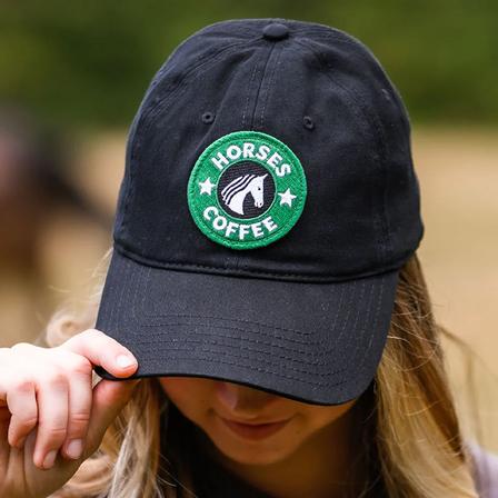 Horses + Coffee Hat BLACK