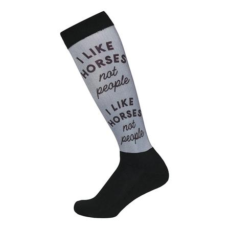 I Like Horses Boot Sock BLACK/GREY