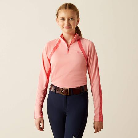 Kid's Sunstopper 3.0 1/4 Zip Baselayer FLAMINGO_PINK