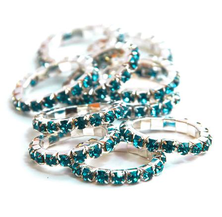 Spiced Equestrian Rhinestone Braid Bling TURQUOISE