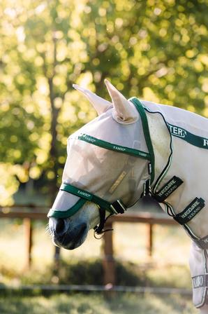 Rambo Plus Fly Mask OATMEAL/GREEN