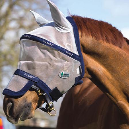 Rambo Plus Fly Mask SILVER/NAVY