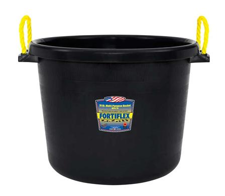 FortiFlex Multi-Purpose Bucket - 70 Qt BLACK