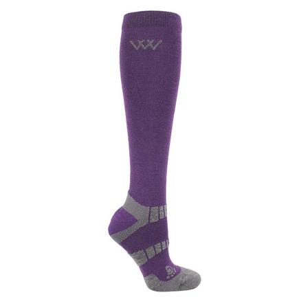 Woof Wear Wool Blend Winter Riding Sock - 2 Pairs DAMSON/GREY