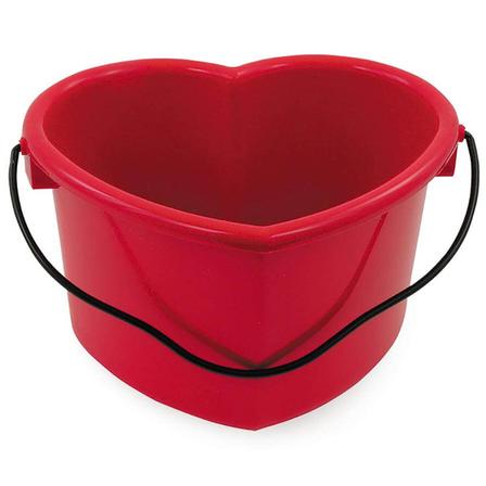 Heart Shaped Pail - 6 Quart RED