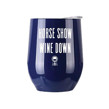 Horse Show Wine Down Insulated Wine Cup NAVY