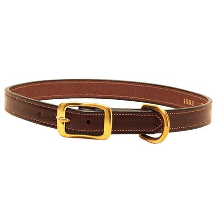 Saddle Stitched Dog Collar HAVANA