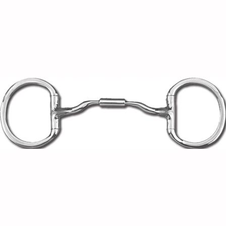 Myler Eggbutt without Hooks with Stainless Steel Low Port Comfort Snaffle MB 04