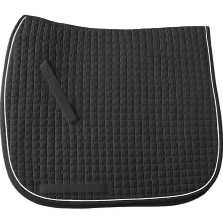 Cotton Quilted Dressage Square Pad Small Version BLACK/WHITE